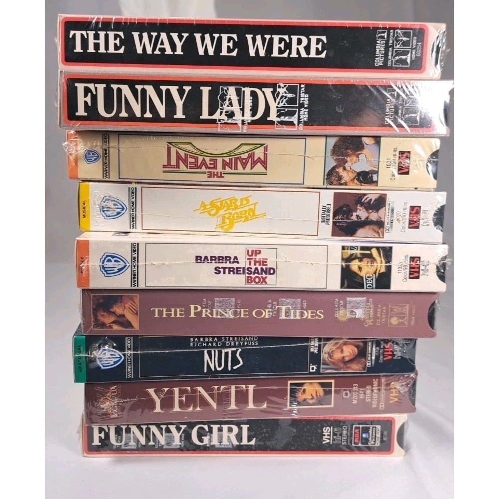 VHS Collection 9 Nine Barbara Streisand Movies Each New and Sealed - Picture 2 of 15